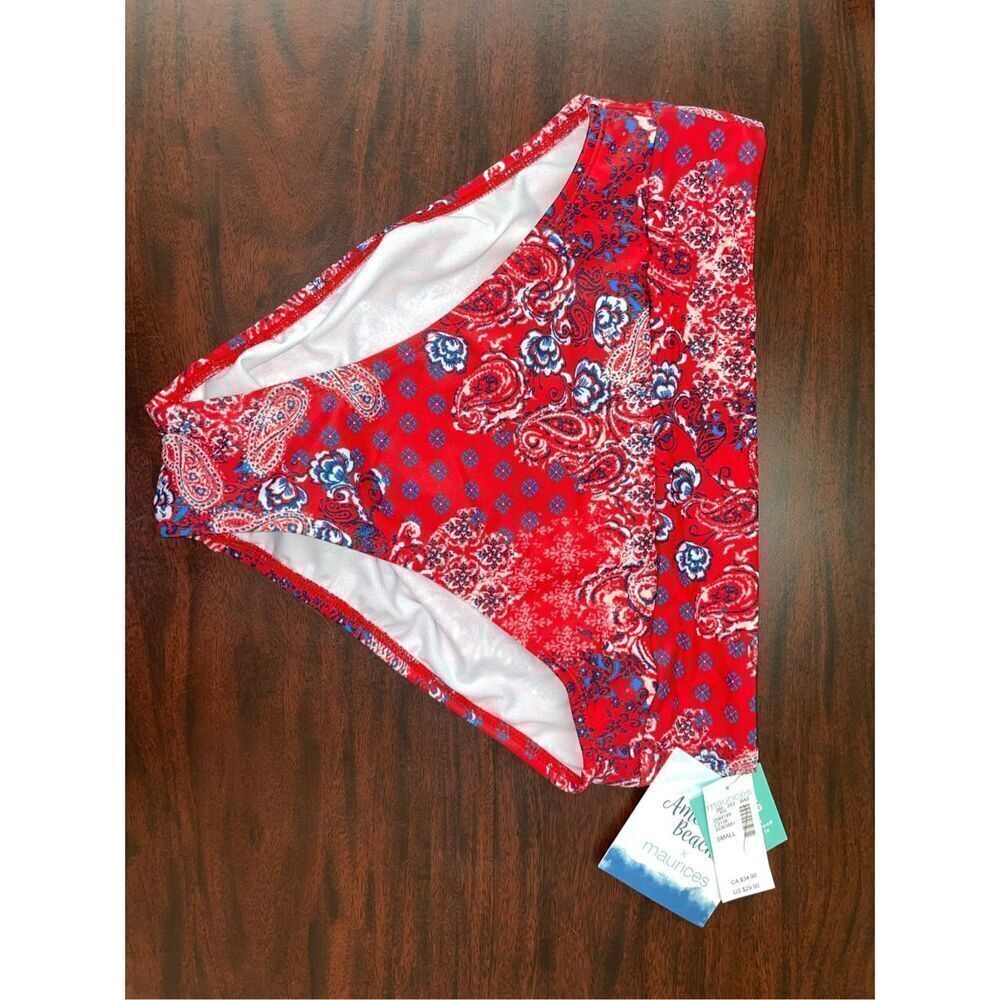 NWT American Beach X Maurices Bandana Print High Rise Swim Bottom Size Small